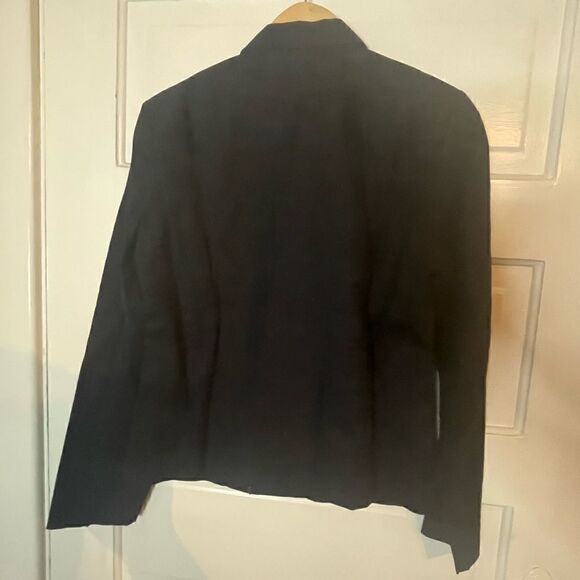 Christopher & Banks Black Textured Zip Jacket - Picture 7 of 14